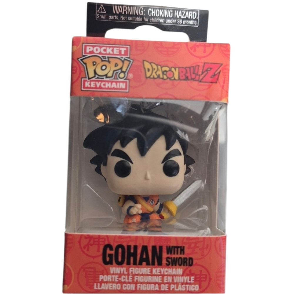 Funko × Dragon Ball Z Gohan Pocket POP Keychain - Black and Orange.